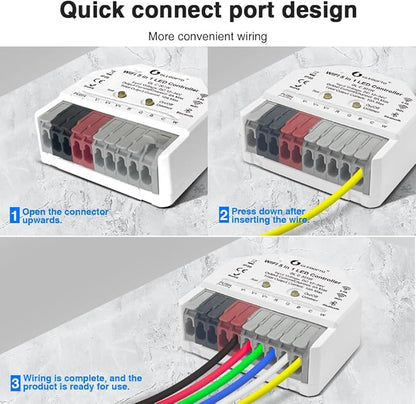 GLEDOPTO WiFi+Bluetooth 5 Modes in 1 Mini LED Strip Controller DC12-24V RGBCCT - Image 7