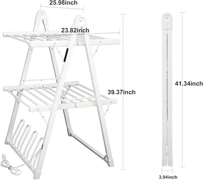 SHARNDY Electric Heated Clothes Drying Rack, Foldable Heated Garment Dryer - Image 4