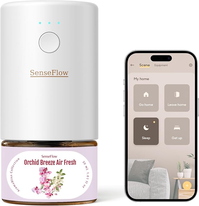 SF101 Waterless Plug-in Air Freshener, 100% Plant-Based Ultrasonic Diffuser by SenseFlow