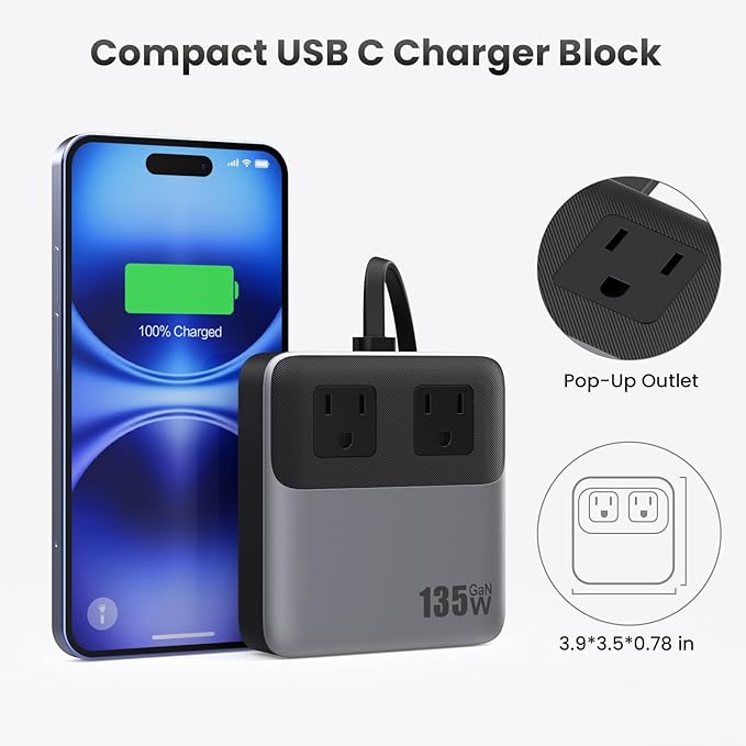 6-in-1 Charging Station USB C Power Strip - Image 6