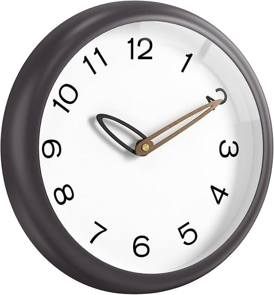 lanktoo Modern Wall Clock, Battery Operated, Tempered Glass, Bathroom by lanktoo