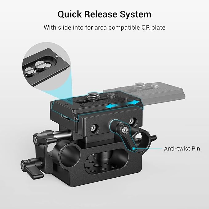 SMALLRIG Universal 15mm Rail Support System - Image 4