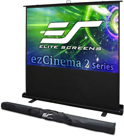 Elite Screens ezCinema 2, 110-inch 16:10 Portable Manual Floor Pull Up Scissor - Image 4