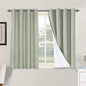 H.VERSAILTEX Linen Blackout Curtains 45 Inches Long 100% Absolutely Blackout by HVERSAILTEX