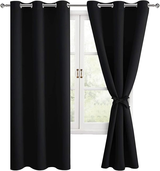 Hiasan Blackout Curtains for Bedroom, 42 x 63 Inches Length by Hiasan