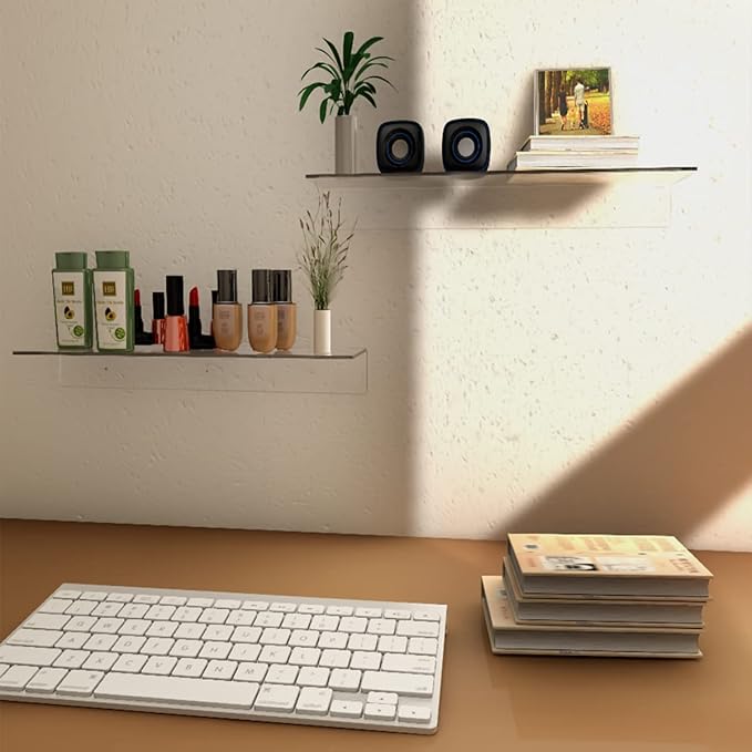 17 Inches Acrylic Shelves, Wall Mounted Shelves - Image 6