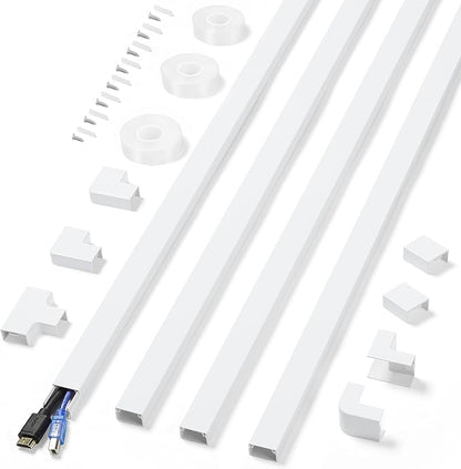 Cord Covers for Wires on Wall Extra-Long, 13.12ft TV Cord Hider Kit, Paintable by ZhiYo