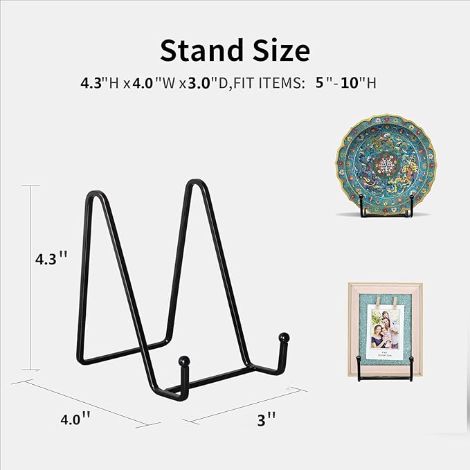Kruodop 4 Pack 4" Metal Square Frame Easel Stands - Image 2