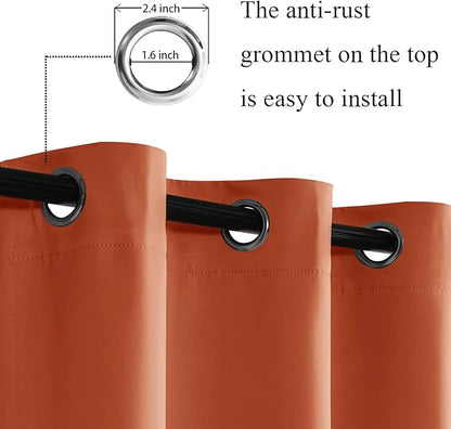 JIUZHEN Caramel Blackout Curtains - Image 2