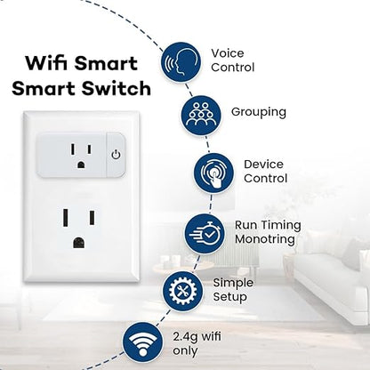 Lunabode LED 4 Pack Smart Home Wi-Fi Plugs - Image 4