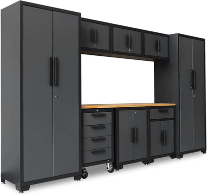 Torin Garage Cabinets Storage System, 9 Piece Included Steel Drawers Rolling - Image 4