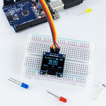 Hosyond 5 Pcs 0.96 Inch OLED I2C IIC Display Module 12864 128x64 Pixel SSD1306 - Image 4