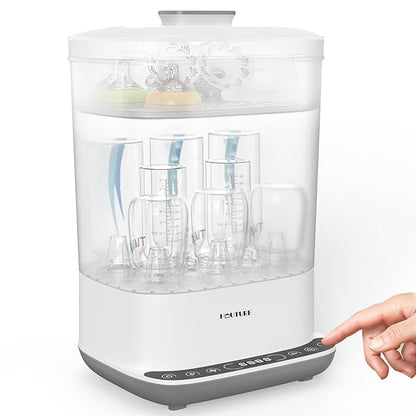 HAUTURE Bottle Sterilizer and Dryer, 6-in-1 Baby Bottle Sterilizer, 10 Bottles by HAUTURE