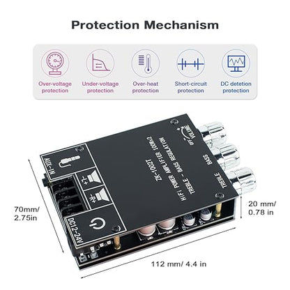 Hosyond ZK-1002T 100W+100W Bluetooth Amplifier Board - Image 4
