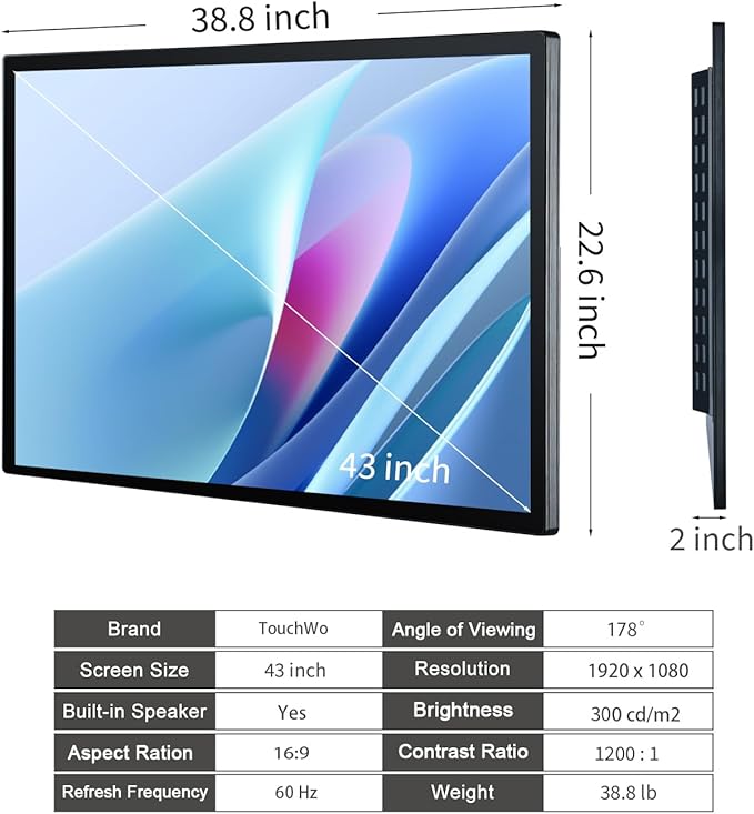 43 inch Interactive Touchscreen Monitor, Smart Board - Image 7