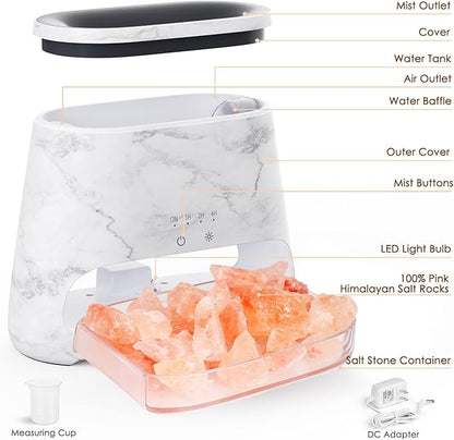 SALKING 2-in-1 Ultrasonic Essential Oil Diffuser & Himalayan Salt Lamp - Image 7