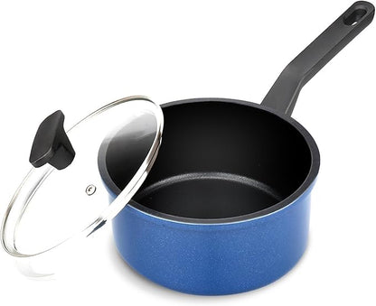 Nonstick Sauce Pan with Lid, 1.5QT small pot, PFOA Free, Kitchen Pots Induction by Cookingmorerejoicingmore