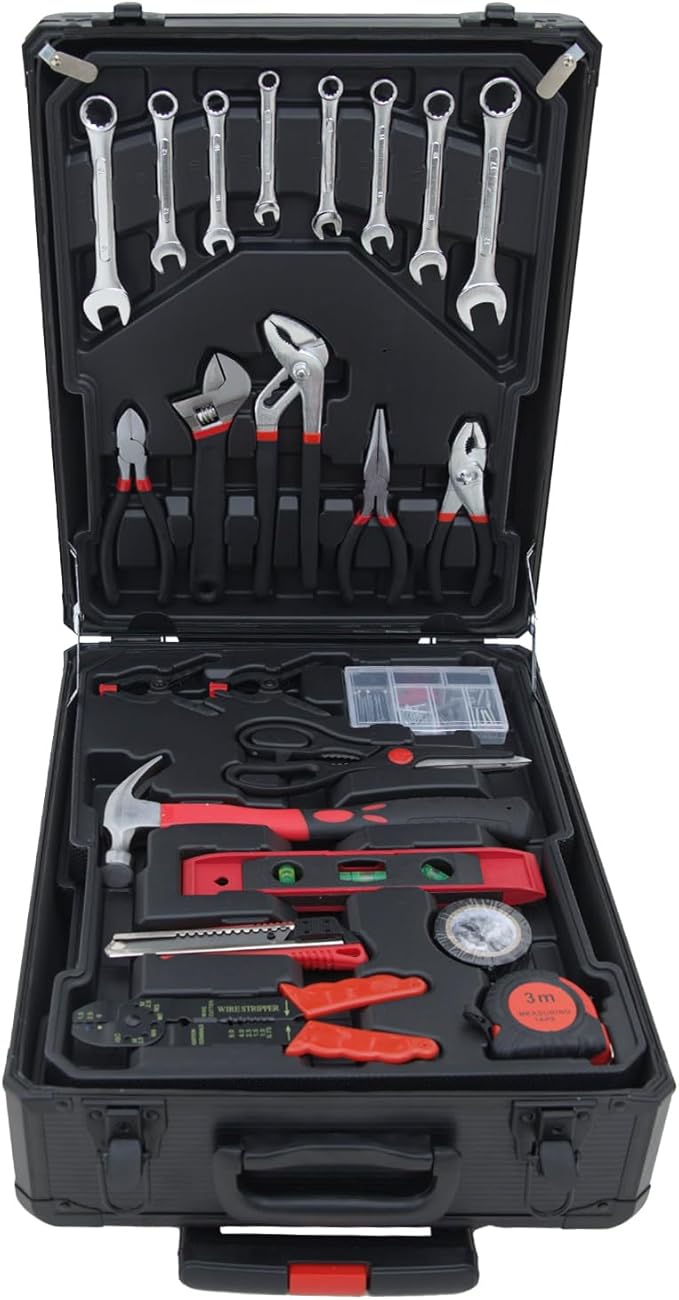 678PCS Complete Home Tool Set Versatile Rolling Tool Kit - Image 5