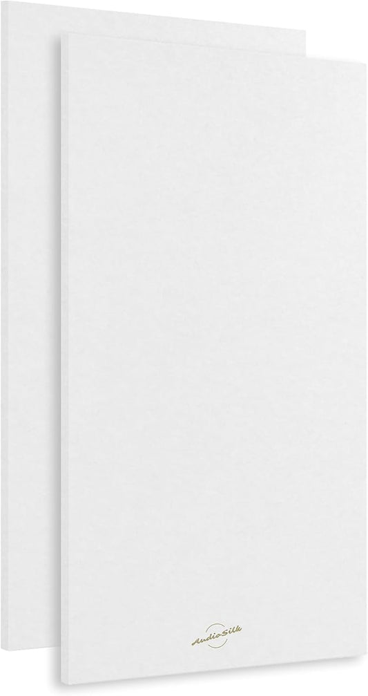 AudioSilk Acoustic Panels, 2 Pack, Pure White by AudioSilk