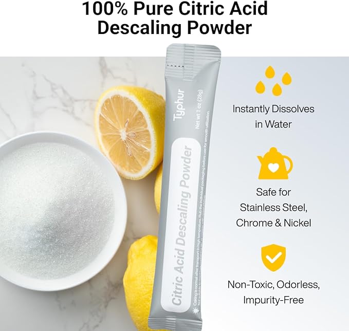 Typhur Ice Maker Cleaner and Descaler, 4 Individually Packed Uses, 100% Pure - Image 2