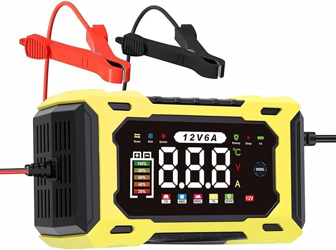 6-Amp 12V Smart Car Battery Charger, Battery Maintainer Trickle Charger by kalonwell