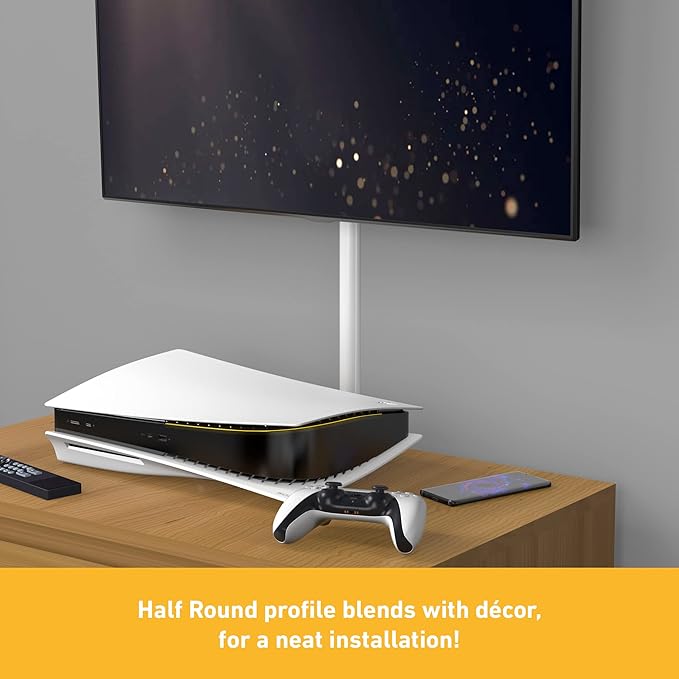 D-Line Half Round Cord Hider, Patented Cable Cover, Hide TV Wall Mount Wires - Image 5