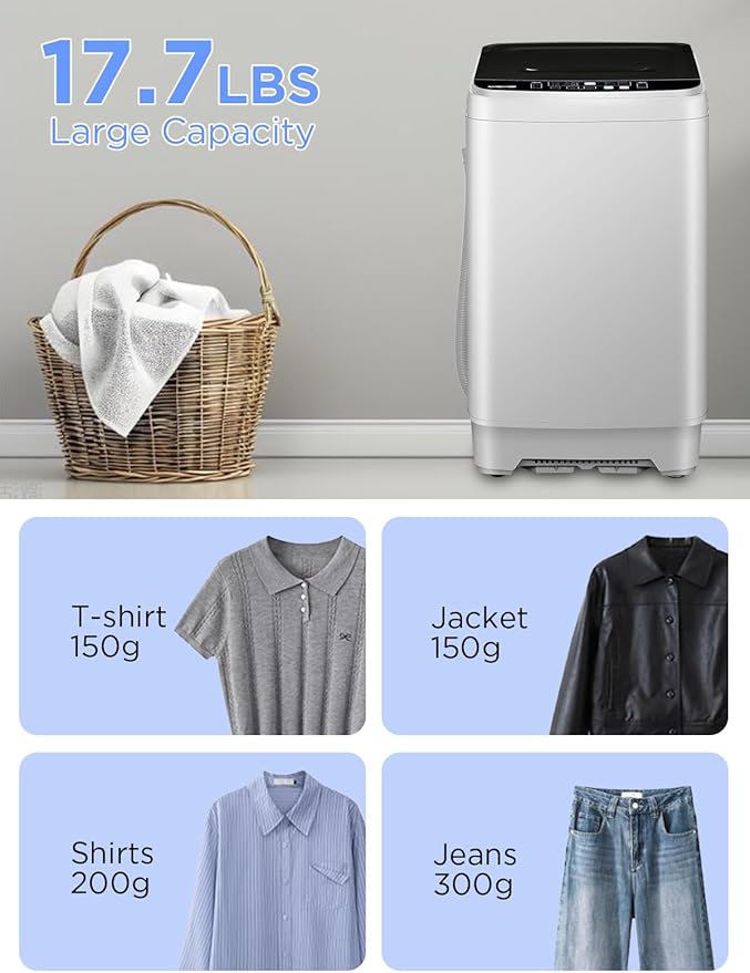 17.7 lbs Full Automatic Washing Machine - Image 4
