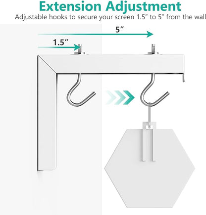 WALI Universal Projector Screen Ceiling Mount, Wall Hanging Mount L-Brackets - Image 5