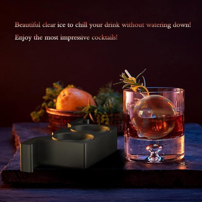 TINANA Clear Ice Ball Maker, 2.5” Crystal Clear Ice Cube Tray Make 2 Large - Image 4