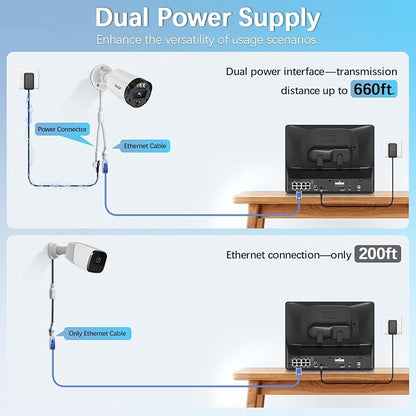 【All-in-One Security System】 4K Outdoor Wired Security Camera System, Home - Image 5