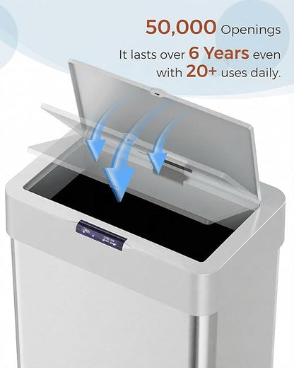 TLSUNNY 16 Gallon Motion Sensor Trash Can, Touchless Automatic Garbage Can - Image 9
