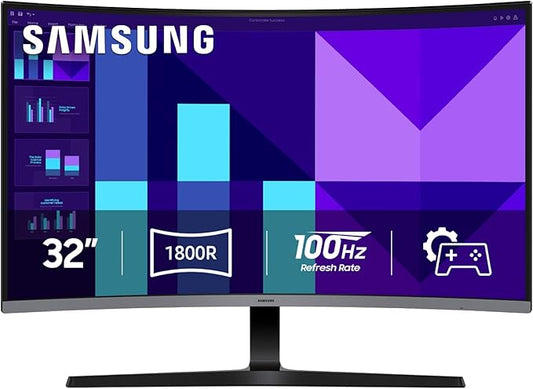 Samsung 32-inch S3 FHD 100Hz Curved Monitor, Game Mode, Eye Saver Mode by Samsung