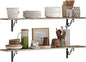 DINZI LVJ Long Wall Shelves, 23.6" Large Floating Shelves Set of 2, Farmhouse by DINZILVJ