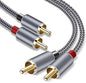 Goalfish RCA Cable, 15FT RCA Male to Male Audio Stereo Subwoofer Cable by Goalfish