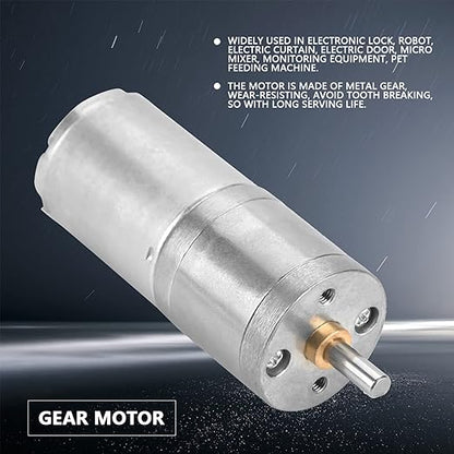 25mm DC 12V 25GA-370 Low Speed Metal Gear Motor - Image 4