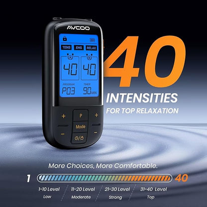 AVCOO 3-in-1 TENS Unit with 32 Modes, Dual Channel EMS Muscle Stimulator with - Image 4