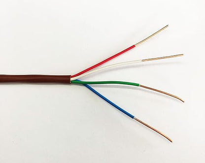 EASTWIRE 18/4 50ft Thermostat Wire, Solid Copper Wire, 18 Gauge Conductor by eastwire