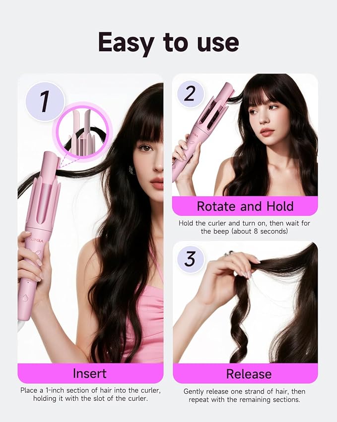 TSUYAGLA Automatic Curling Iron, 1 1/4 Hair Curler - Image 3