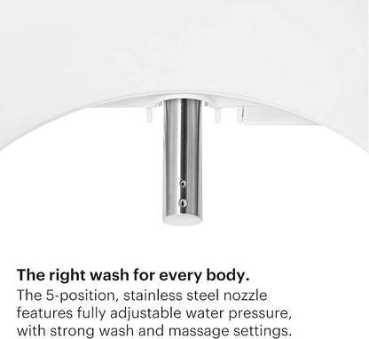 Brondell LT89 Electric Bidet Toilet Seat, Fits Round Toilets, Warm Water Wash - Image 9