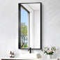 Black Bathroom Mirror, 40x20 Inch Rectangular Framed Mirror, Large Wall Mounted by Unknown