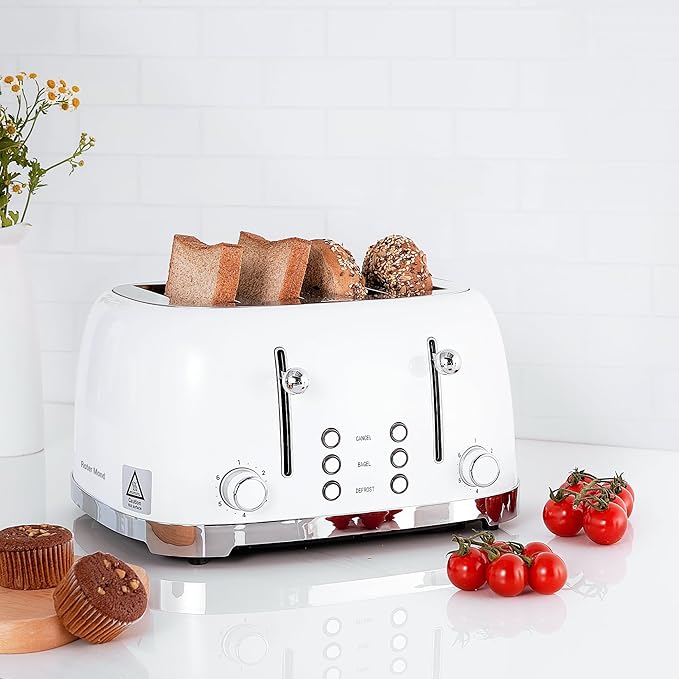 Roter Mond 4 Slice Toaster Retro Stainless Steel - Image 7
