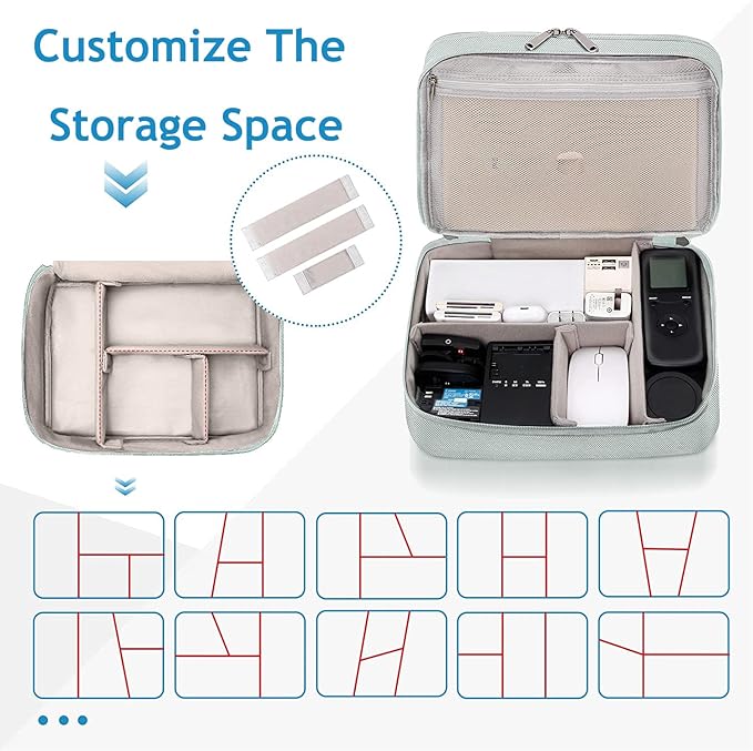 Electronics Travel Organizer, Double Layer Cable Organizer Bag Waterproof - Image 5