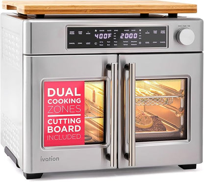 Ivation Dual Zone Air Fryer French Door Oven by Ivation