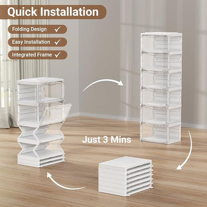 BROVIEW Led Shoe Boxes, Shoe Display Case - Image 3