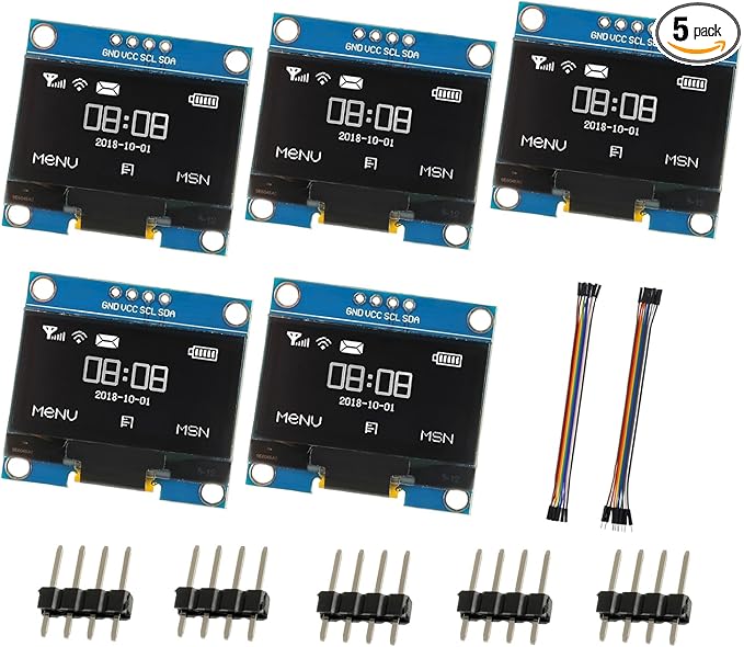 JAMHER 1.3 Inch I2C IIC OLED Display Module 128x64 Pixel Mini Self-Luminous by Unknown