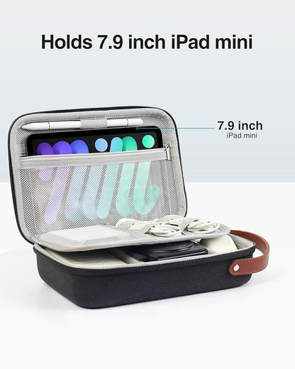 Luxtude Tech Organizer Travel Case, Portable Electronics Organizers, Hard Case - Image 3