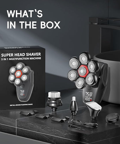 MALEGEBAZ Head Shaver for Bald Men：IPX8 Waterproof 7D Magnetic Electric Head - Image 8