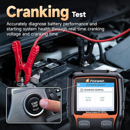 Car Battery Tester 24V 12V Load Tester, FOXWELL BT705 Plus 100-2000CCA - Image 3