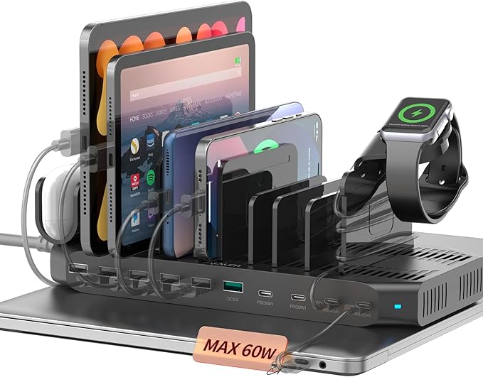 Alxum 140W USB C Charging Station -10 Port Fast Charging Station by Alxum