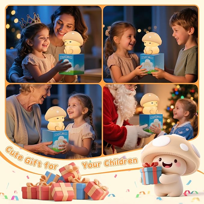 ICARER FAMILY Mushroom Night Light, Touch Control - Image 7
